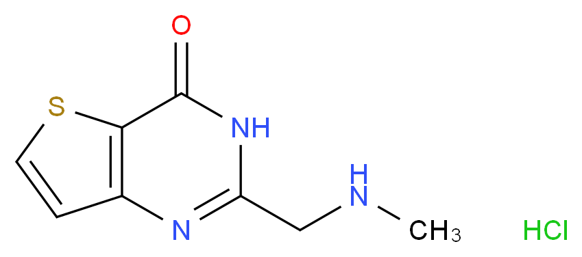 2-((Methylamino)methyl)thieno[3,2-d]pyrimidin-4(3H)-one hydrochloride_分子结构_CAS_923216-51-7)