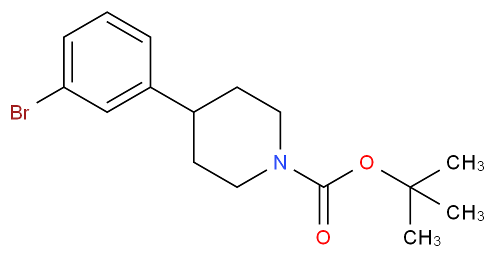 4-(3-Bromo-phenyl)-piperidine-1-carboxylic acid tert-butyl ester_分子结构_CAS_886362-62-5)