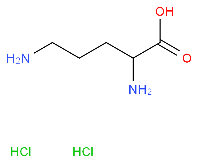 2,5-diaminopentanoic acid dihydrochloride_分子结构_CAS_6211-16-1
