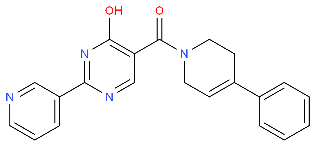 5-[(4-phenyl-3,6-dihydropyridin-1(2H)-yl)carbonyl]-2-pyridin-3-ylpyrimidin-4-ol_分子结构_CAS_)