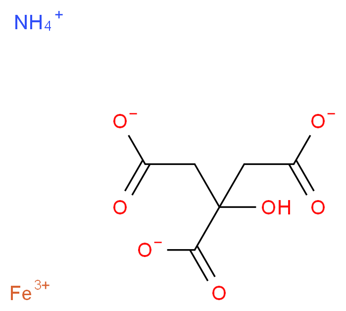 Ammonium ferric citrate_分子结构_CAS_1185-57-5)