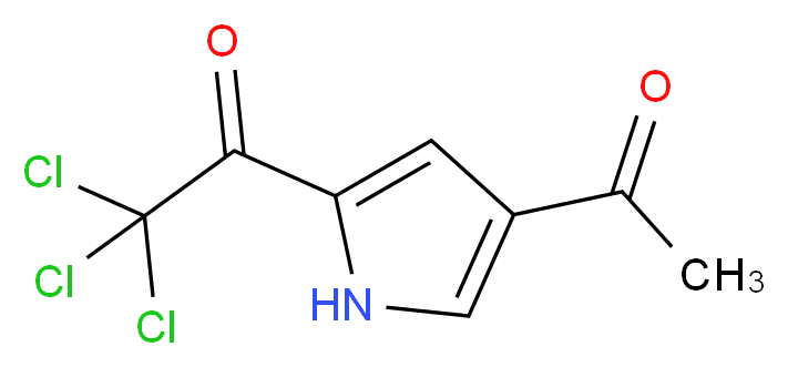 1-(4-Acetyl-1H-pyrrol-2-yl)-2,2,2-trichloro-1-ethanone_分子结构_CAS_72652-34-7)