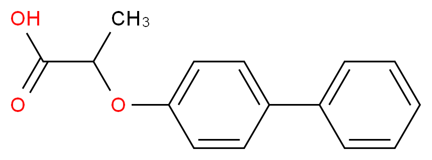 2-([1,1'-Biphenyl]-4-yloxy)propanoic acid_分子结构_CAS_5555-13-5)