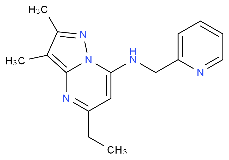 5-ethyl-2,3-dimethyl-N-(2-pyridinylmethyl)pyrazolo[1,5-a]pyrimidin-7-amine_分子结构_CAS_)
