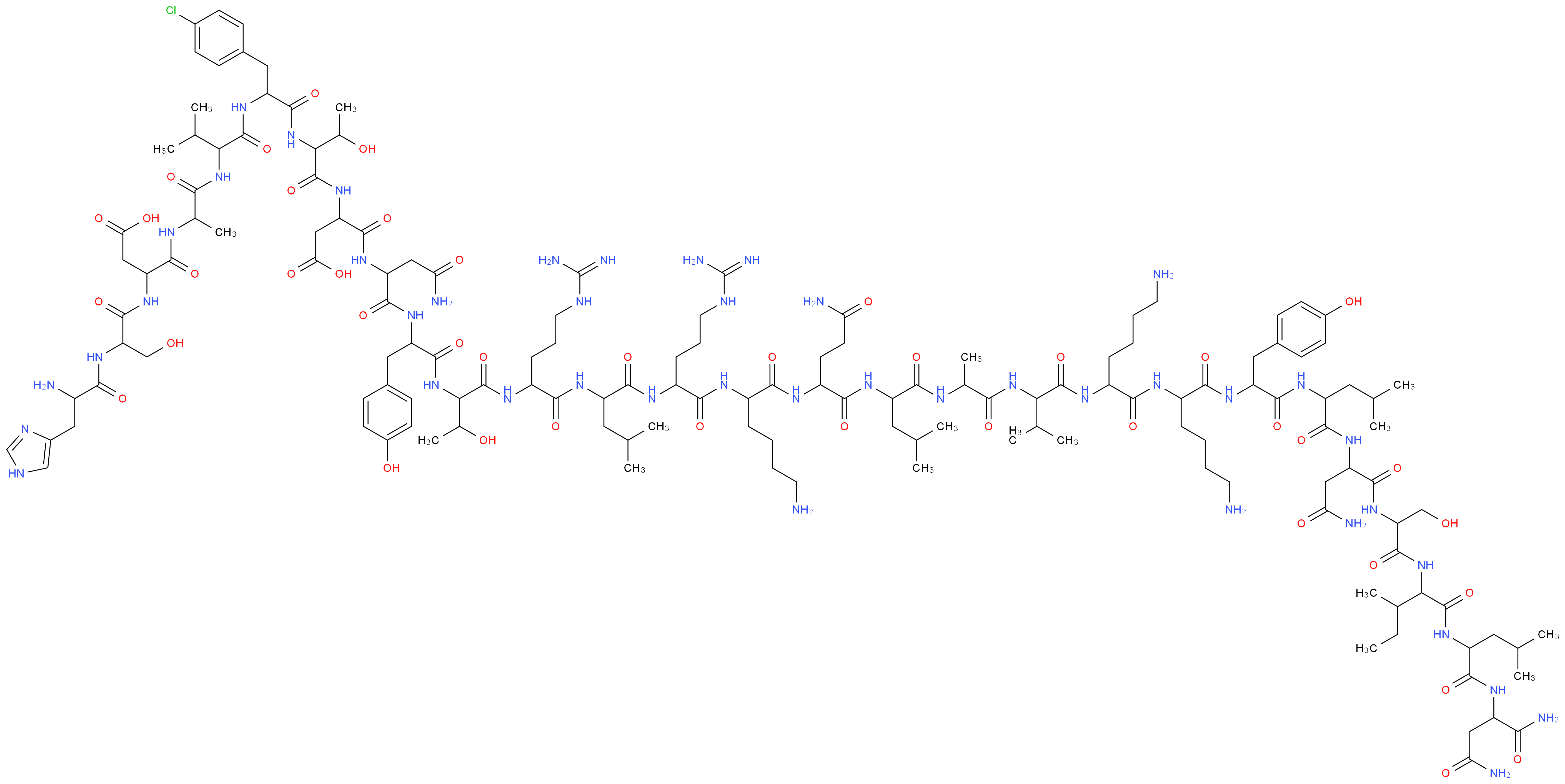 (D-p-Cl-Phe6,Leu17)-VASOACTIVE INTESTINAL PEPTIDE_分子结构_CAS_102805-45-8)