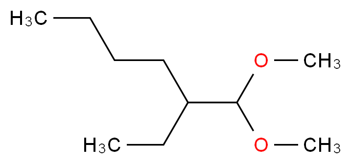 2-ethyl-1,1-dimethoxyhexane_分子结构_CAS_14250-95-4