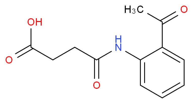 4-[(2-Acetylphenyl)amino]-4-oxobutanoic acid_分子结构_CAS_41242-37-9)