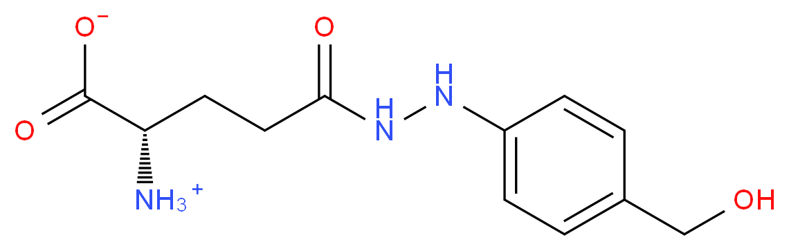 (2S)-2-azaniumyl-4-{N'-[4-(hydroxymethyl)phenyl]hydrazinecarbonyl}butanoate_分子结构_CAS_2757-90-6