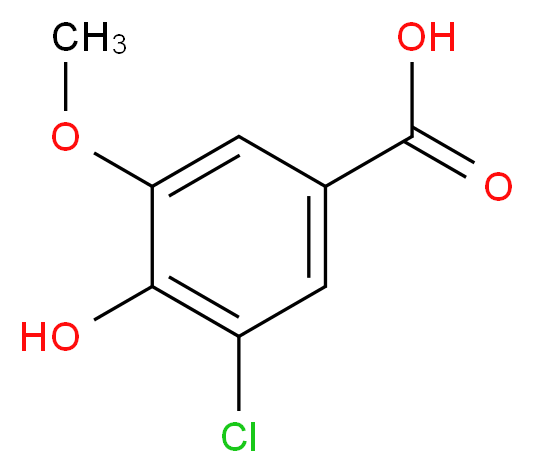 3-chloro-4-hydroxy-5-methoxybenzoic acid_分子结构_CAS_69845-52-9)