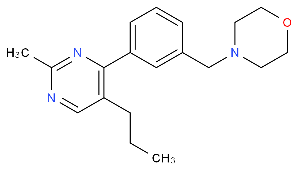 4-[3-(2-methyl-5-propylpyrimidin-4-yl)benzyl]morpholine_分子结构_CAS_)