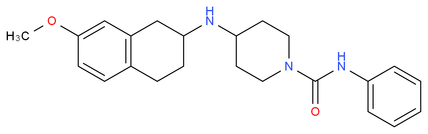 4-[(7-methoxy-1,2,3,4-tetrahydronaphthalen-2-yl)amino]-N-phenylpiperidine-1-carboxamide_分子结构_CAS_)