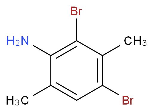 2,4-dibromo-3,6-dimethylaniline_分子结构_CAS_26829-89-0