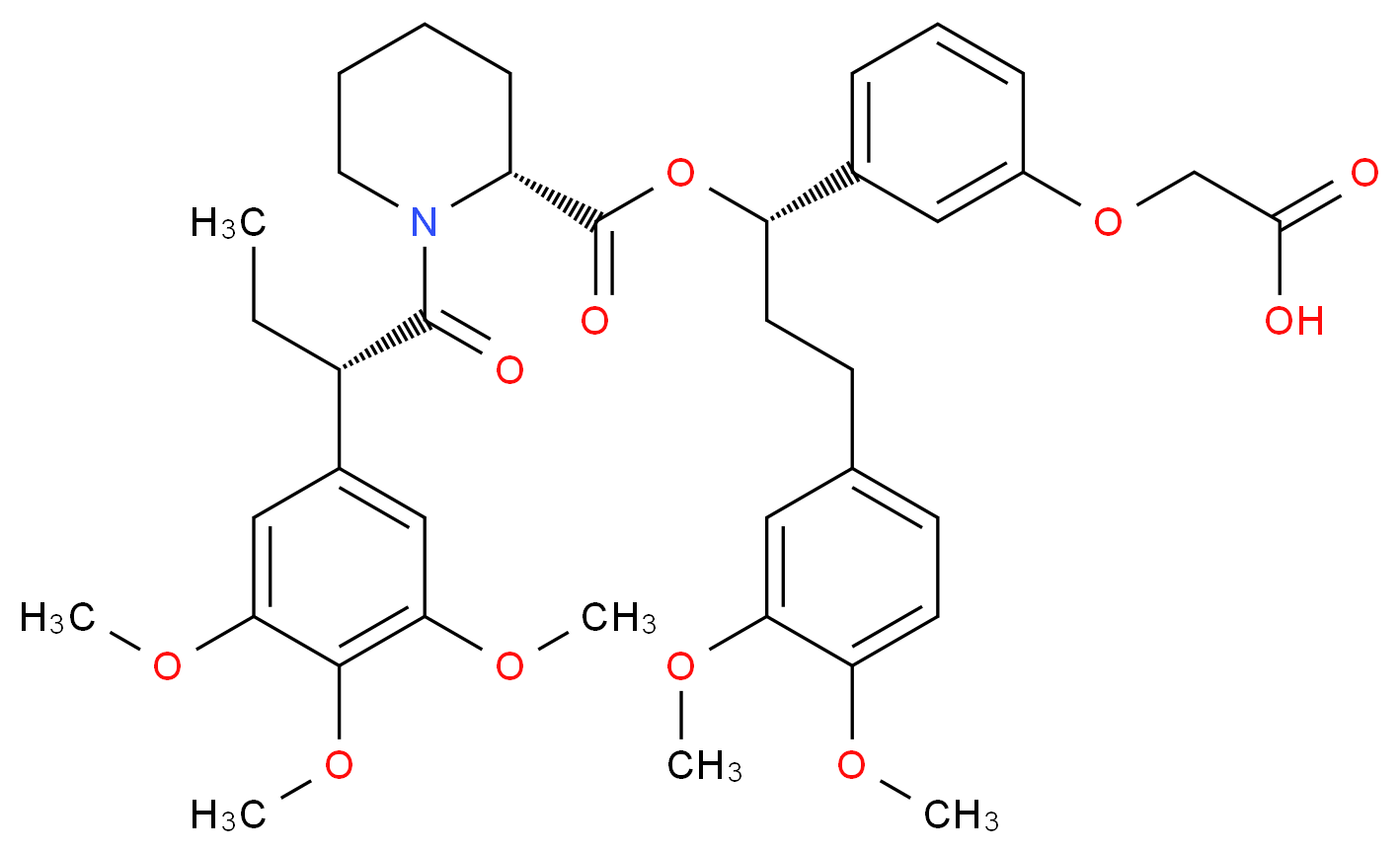 {3-[3-(3,4-Dimethoxy-Phenyl)-1-(1-{1-[2-(3,4,5-Trimethoxy-Phenyl)-Butyryl]-Piperidin-2yl}-Vinyloxy)-Propyl]-Phenoxy}-Acetic Acid_分子结构_CAS_)