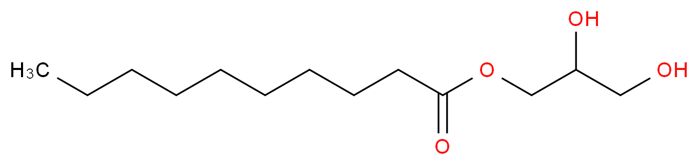 2,3-dihydroxypropyl decanoate_分子结构_CAS_26402-22-2