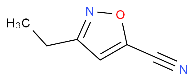 3-Ethylisoxazole-5-carbonitrile_分子结构_CAS_1215295-98-9)