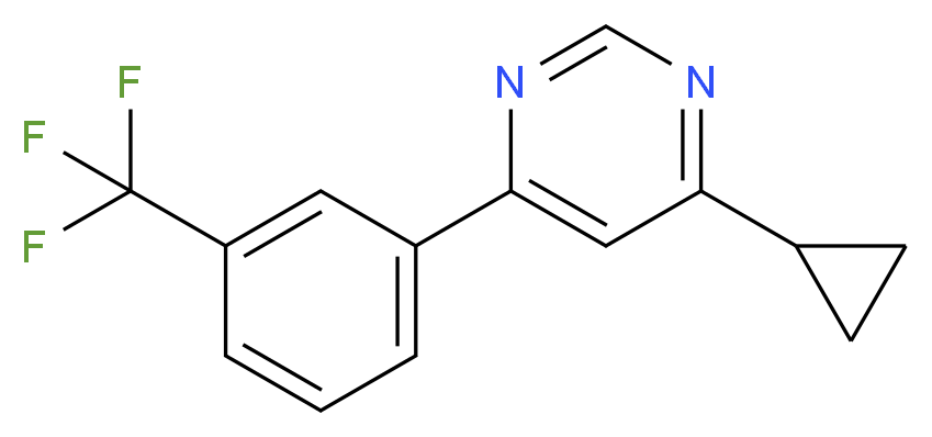 4-cyclopropyl-6-[3-(trifluoromethyl)phenyl]pyrimidine_分子结构_CAS_)