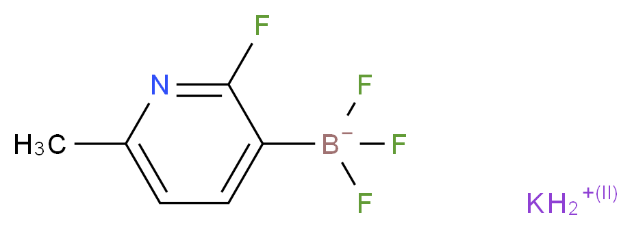 potassium trifluoro(2-fluoro-6-methylpyridin-3-yl)boranuide_分子结构_CAS_1098173-30-8