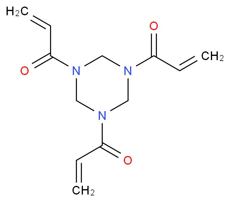 1-[3,5-bis(prop-2-enoyl)-1,3,5-triazinan-1-yl]prop-2-en-1-one_分子结构_CAS_959-52-4