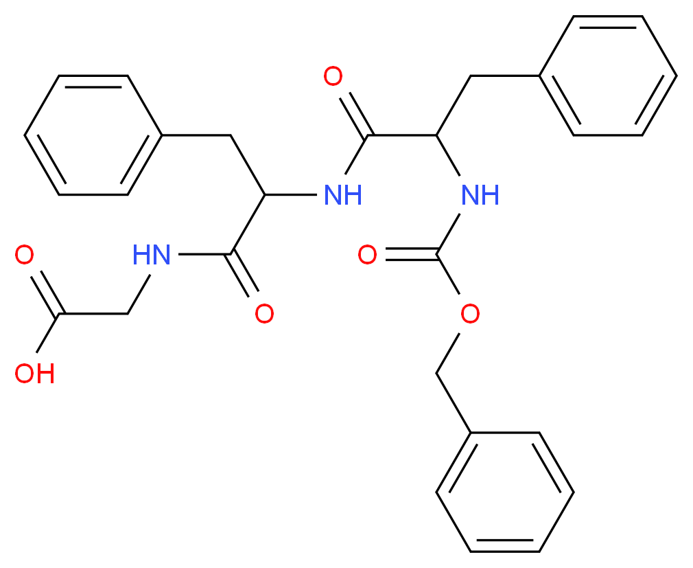 2-[2-(2-{[(benzyloxy)carbonyl]amino}-3-phenylpropanamido)-3-phenylpropanamido]acetic acid_分子结构_CAS_75539-79-6