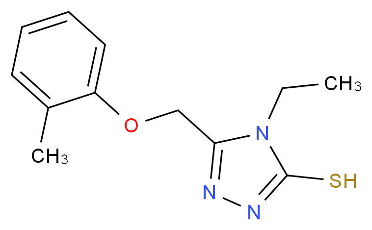 4-Ethyl-5-[(2-methylphenoxy)methyl]-4H-1,2,4-triazole-3-thiol_分子结构_CAS_403990-81-8)