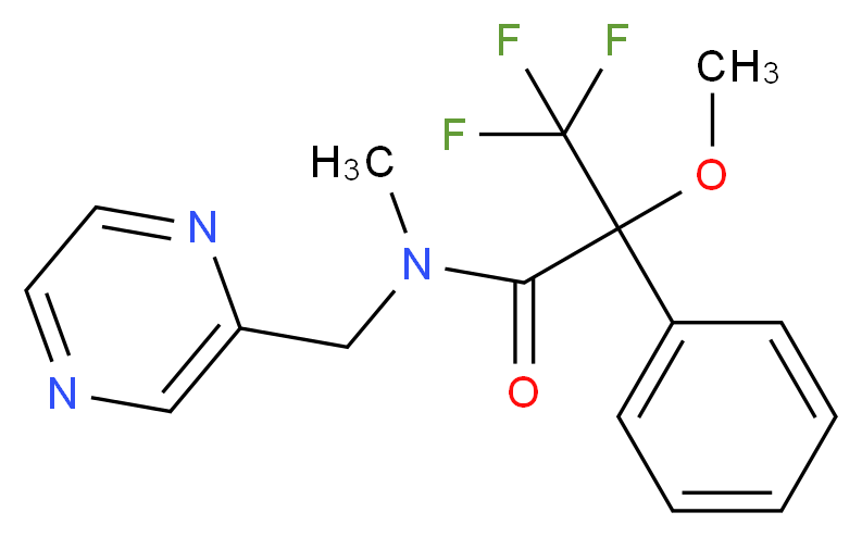 3,3,3-trifluoro-2-methoxy-N-methyl-2-phenyl-N-(2-pyrazinylmethyl)propanamide_分子结构_CAS_)