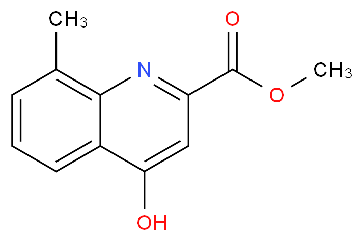 methyl 4-hydroxy-8-methylquinoline-2-carboxylate_分子结构_CAS_849022-03-3