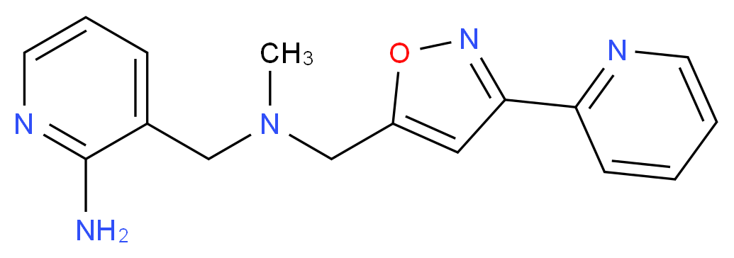 3-({methyl[(3-pyridin-2-ylisoxazol-5-yl)methyl]amino}methyl)pyridin-2-amine_分子结构_CAS_)