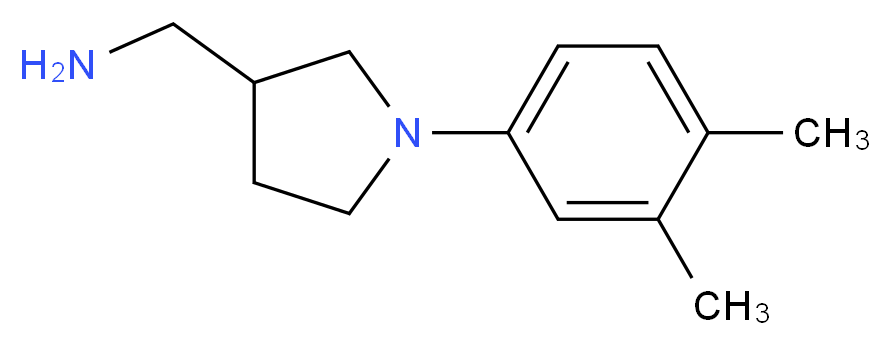 [1-(3,4-Dimethylphenyl)-3-pyrrolidinyl]methanamine_分子结构_CAS_)