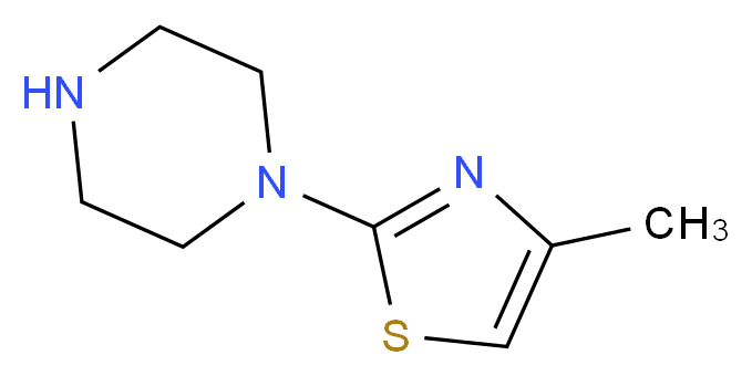 1-(4-methyl-1,3-thiazol-2-yl)piperazine_分子结构_CAS_40615-11-0)