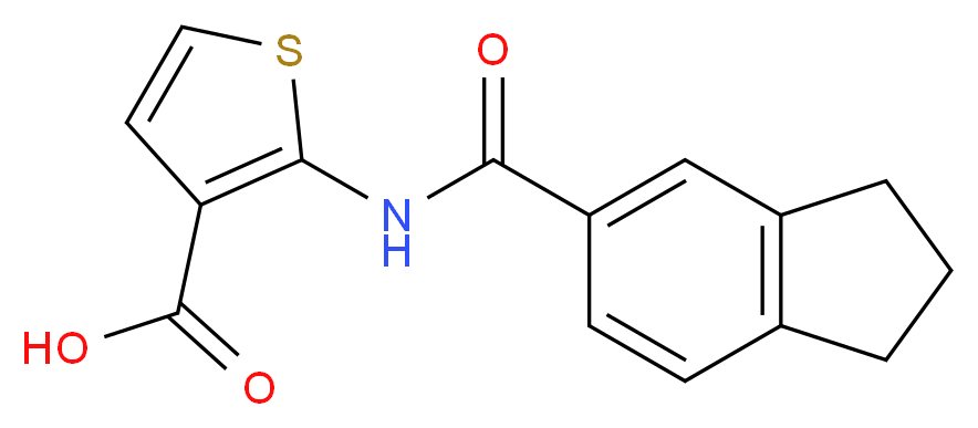 2-(2,3-dihydro-1H-indene-5-amido)thiophene-3-carboxylic acid_分子结构_CAS_)