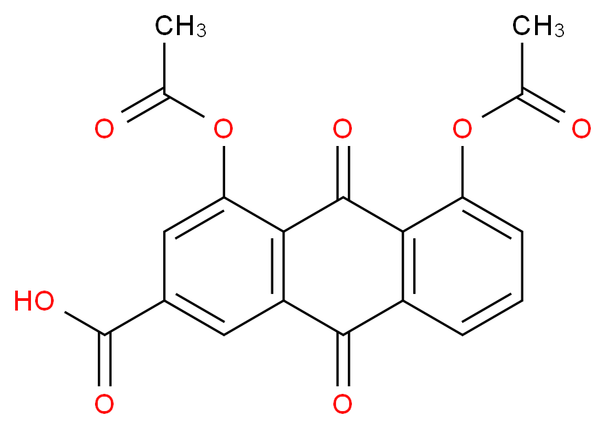 Diacerein_分子结构_CAS_13739-02-1)