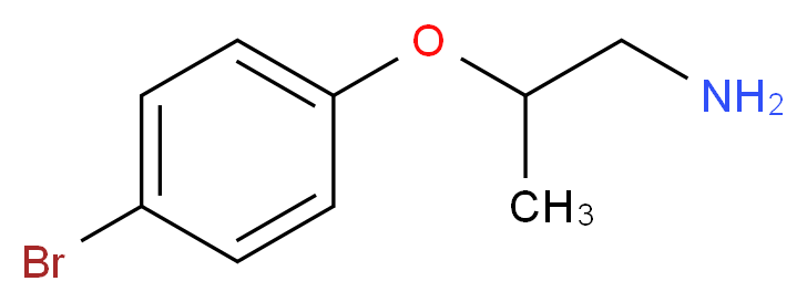 2-(4-BROMO-PHENOXY)-PROPYLAMINE_分子结构_CAS_886763-33-3)
