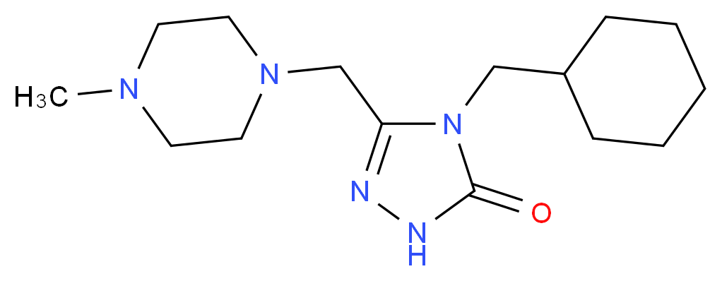 4-(cyclohexylmethyl)-5-[(4-methylpiperazin-1-yl)methyl]-2,4-dihydro-3H-1,2,4-triazol-3-one_分子结构_CAS_)