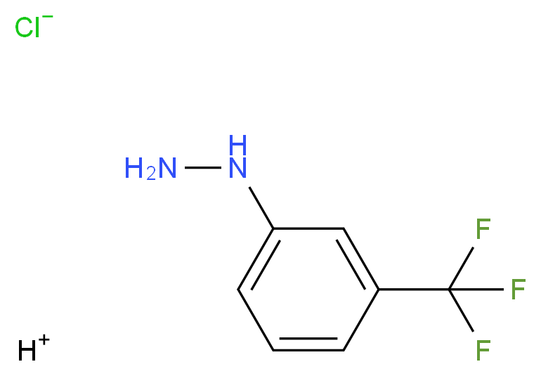 3-(Trifluoromethyl)phenylhydrazine hydrochloride_分子结构_CAS_3107-33-3)