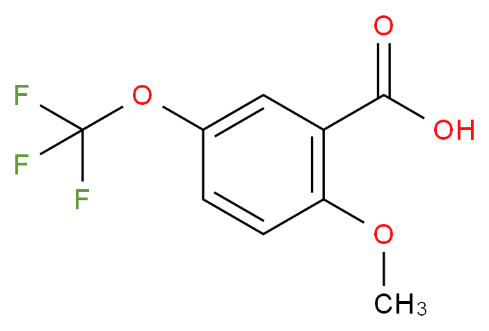 2-Methoxy-5-(trifluoromethoxy)benzoic acid_分子结构_CAS_)