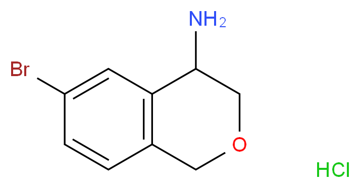 6-Bromo-3,4-dihydro-1H-isochromen-4-amine hydrochloride_分子结构_CAS_676134-73-9)