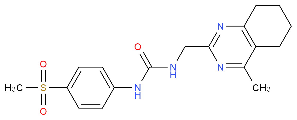 N-[4-(methylsulfonyl)phenyl]-N'-[(4-methyl-5,6,7,8-tetrahydroquinazolin-2-yl)methyl]urea_分子结构_CAS_)