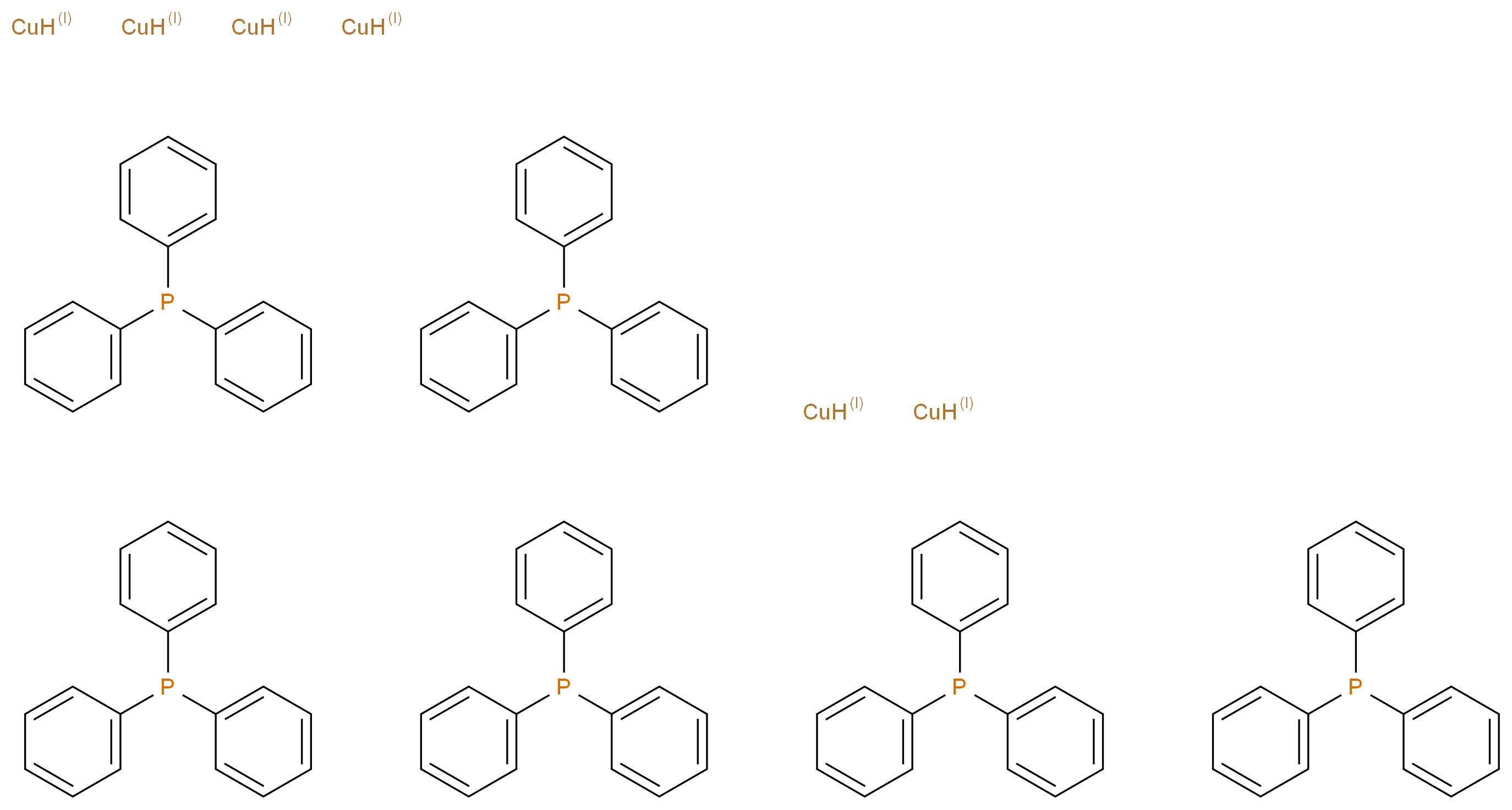 hexakis(triphenylphosphane) hexakis(λ<sup>1</sup>-copper)_分子结构_CAS_33636-93-0