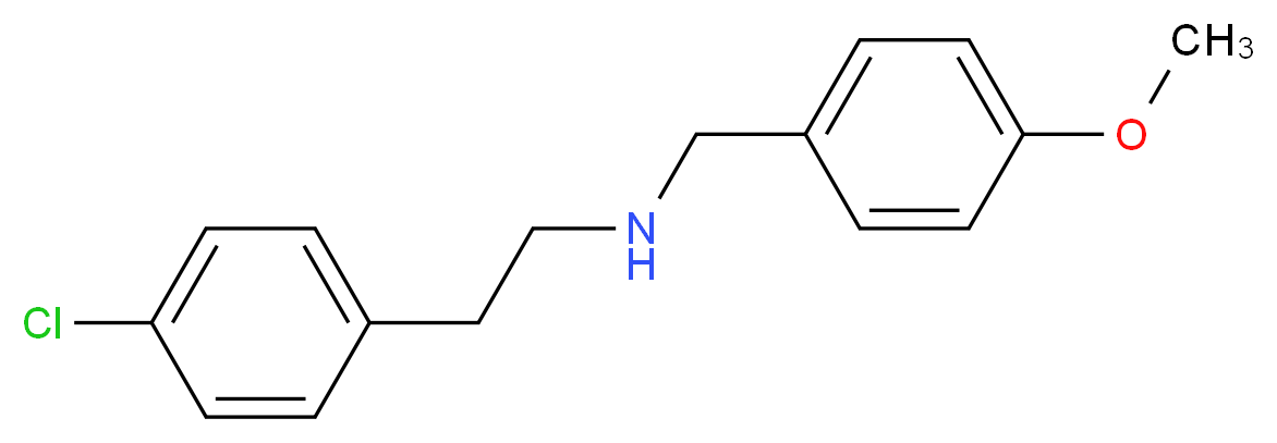 [2-(4-chlorophenyl)ethyl][(4-methoxyphenyl)methyl]amine_分子结构_CAS_355382-88-6