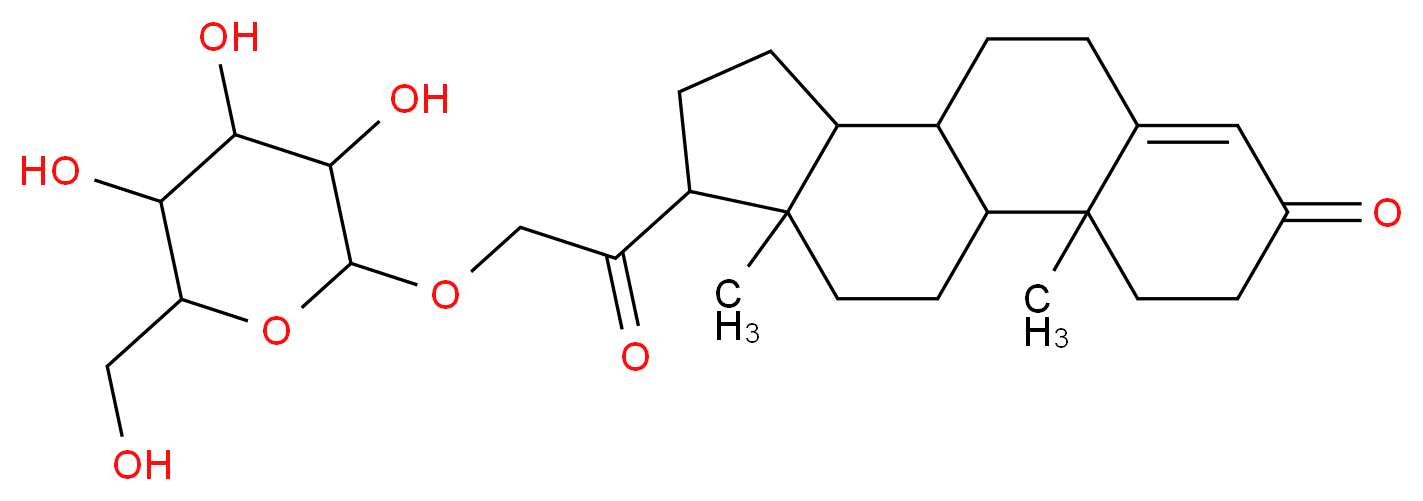 Deoxycorticosterone 21-glucoside_分子结构_CAS_4319-56-6)