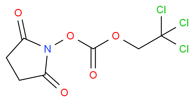 琥珀酰亚胺基 2,2,2-三氯乙基碳酸酯_分子结构_CAS_66065-85-8)