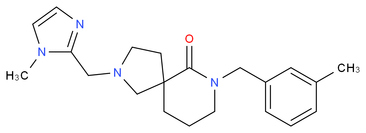 7-(3-methylbenzyl)-2-[(1-methyl-1H-imidazol-2-yl)methyl]-2,7-diazaspiro[4.5]decan-6-one_分子结构_CAS_)