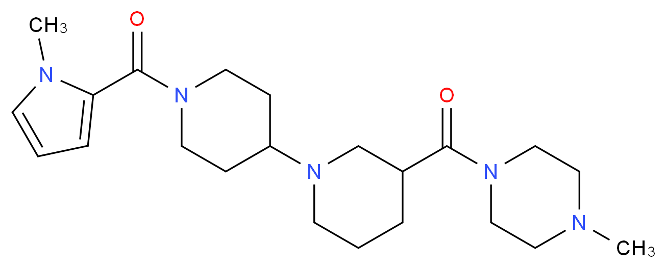 3-[(4-methylpiperazin-1-yl)carbonyl]-1'-[(1-methyl-1H-pyrrol-2-yl)carbonyl]-1,4'-bipiperidine_分子结构_CAS_)