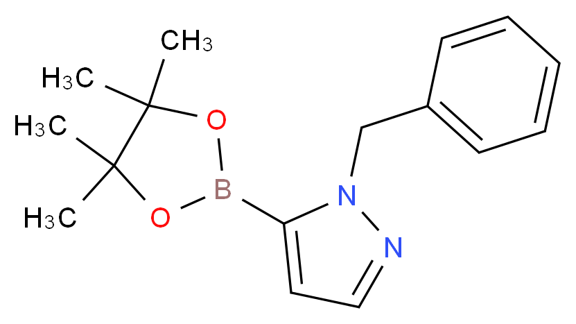 1-Benzyl-5-(4,4,5,5-tetramethyl-1,3,2-dioxaborolan-2-yl)-1H-pyrazole_分子结构_CAS_1362243-50-2)