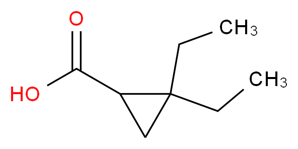 2,2-diethylcyclopropane-1-carboxylic acid_分子结构_CAS_108420-15-1