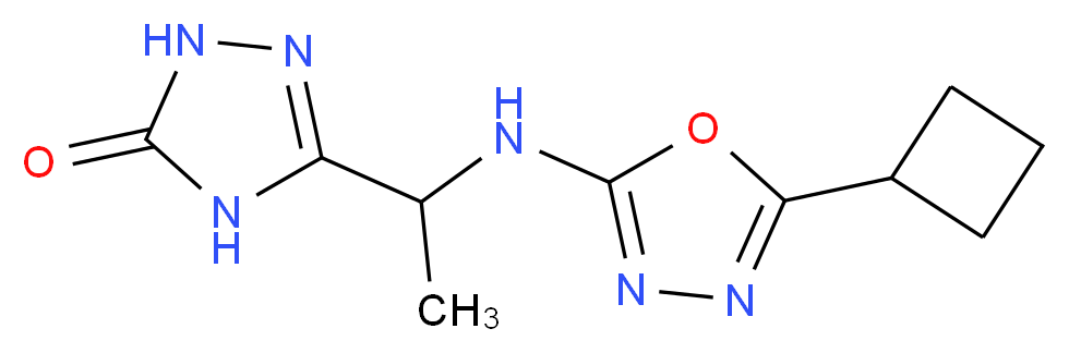 5-{1-[(5-cyclobutyl-1,3,4-oxadiazol-2-yl)amino]ethyl}-2,4-dihydro-3H-1,2,4-triazol-3-one_分子结构_CAS_)