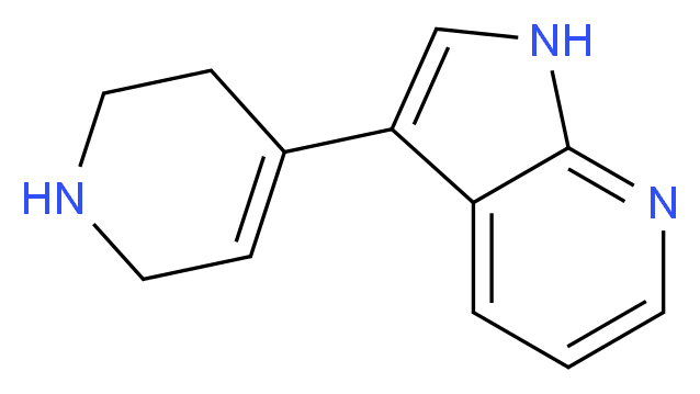 4-{1H-pyrrolo[2,3-b]pyridin-3-yl}-1,2,3,6-tetrahydropyridine_分子结构_CAS_281658-42-2