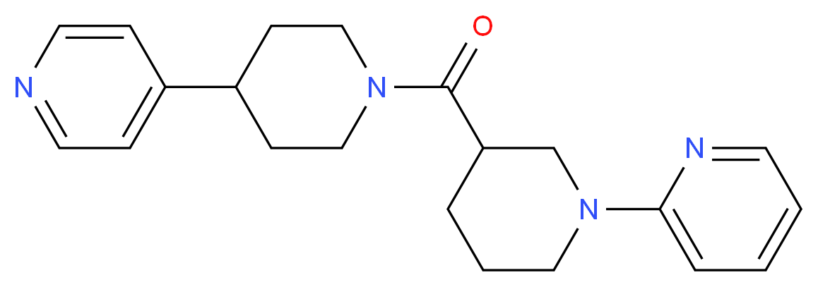 2-(3-{[4-(4-pyridinyl)-1-piperidinyl]carbonyl}-1-piperidinyl)pyridine_分子结构_CAS_)