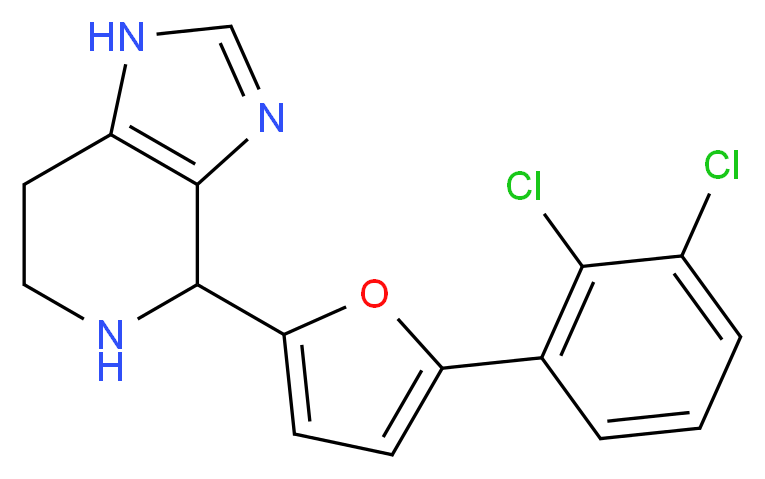 4-[5-(2,3-dichlorophenyl)-2-furyl]-4,5,6,7-tetrahydro-1H-imidazo[4,5-c]pyridine_分子结构_CAS_)
