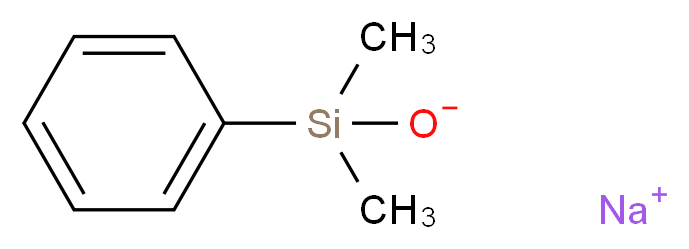 二甲基苯基硅醇钠盐_分子结构_CAS_7646-75-5)